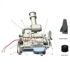 shock mount - Блок «Устройство двигателя (WDEC)»  (номер на схеме: 3)