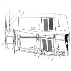 heavy thickness washer - Блок «Капот двигателя в сборе Z52542000»  (номер на схеме: 2)