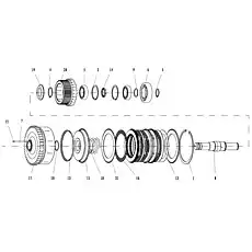 Piston outer seal ring - Блок «Передняя и задняя передача»  (номер на схеме: 12)
