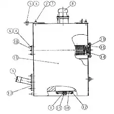 COMBINE SEAL GASKET 10 - Блок «Топливный бак двигателя в сборе»  (номер на схеме: 7)