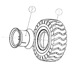 TIRE - Блок «Шина и обод в сборе»  (номер на схеме: 1)