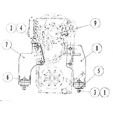 GEAR BOX LEFT BRACKET - Блок «Система ящика коробки передач»  (номер на схеме: 7)