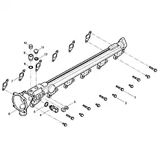 SENSOR AS-TEMPERATURE - Блок «COMBINED GROUP OF OUTLET PIPES SE_P5737456»  (номер на схеме: 4)