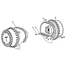 Bolt M20×70 - Блок «Final Drive»  (номер на схеме: 4)