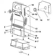 Console Assembly Pedal (Front) - Блок «Instrument Console Assembly»  (номер на схеме: 12)