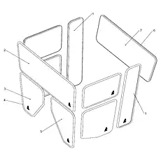 Seal BK 24DM - Блок «WINDOW GP-CAB (5690799)»  (номер на схеме: 6)