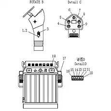 BOLT M5X25 - Блок «ELECTRICAL SYSTEM (FOR CUMMINS) 3»  (номер на схеме: 1)