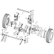 WASHER 6 - Блок «FRONT AXLE ASS'Y»  (номер на схеме: 9)