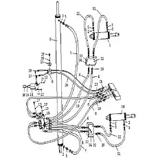 MOTOR - Блок «ROTARY AND TILT PIPING ASS'Y»  (номер на схеме: 14)