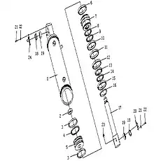 CYLINDER HEAD - Блок «STEERING OIL CYLINDER ASS'Y (L.H.)»  (номер на схеме: 7)