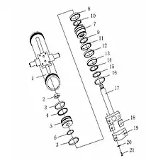 KY-RING - Блок «Масляный цилиндр подъема лезвия в сборе»  (номер на схеме: 12)
