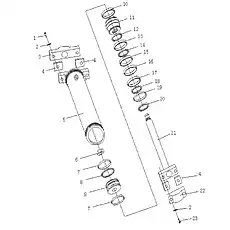 CYLINDER DRUM - Блок «Цилиндр наклона лезвия в сборе»  (номер на схеме: 5)