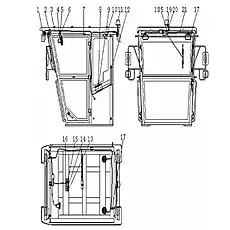 BOLT M6*20 - Блок «Электрическая система кабины»  (номер на схеме: 4)