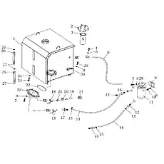 GASKET - Блок «Топливный бак и трубопровод (для CUMMINS)»  (номер на схеме: 16)