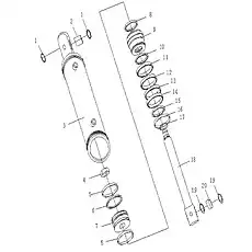 ROD - Блок «Масляный цилиндр для переднего отвала»  (номер на схеме: 18)