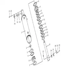 CYLINDER HEAD - Блок «Рулевой масляный цилиндр в сборе (правая сторона)»  (номер на схеме: 7)