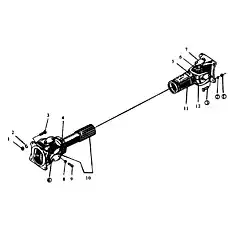 gimbal &amp; spline shaft assembly - Блок «Вал главной передачи»  (номер на схеме: 10)