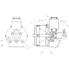 Air boosting pump assembly - Блок «Насос воздушного усилителя» 