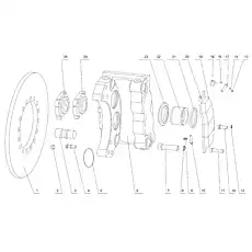 Bolt M20×60 - Блок «Тормоз в сборе»  (номер на схеме: 7)