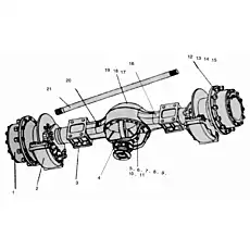 Axle shaft - Блок «Приводная ось»  (номер на схеме: 21)