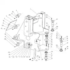 Front frame (for Pilot loader) - Блок «Передняя рама в сборе»  (номер на схеме: 1)