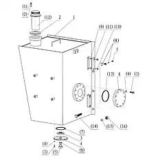 O-ring 140×3.1 - Блок «Топливный бак в сборе»  (номер на схеме: (7))