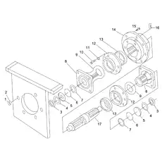 Round nut M27×1.5 - Блок «Промежуточный корпус подшипника»  (номер на схеме: 3)