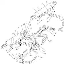 Joint assembly - Блок «Lifting Cylinder Piping»  (номер на схеме: 5)