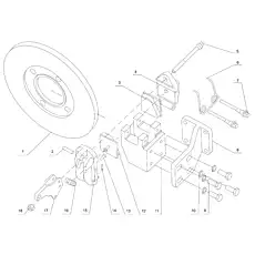 Adjusting bolt - Блок «Стояночный тормоз в сборе»  (номер на схеме: 5)