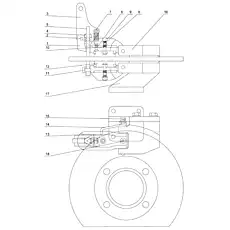 Adjusting bolt - Блок «Стояночный тормоз в сборе»  (номер на схеме: 5)