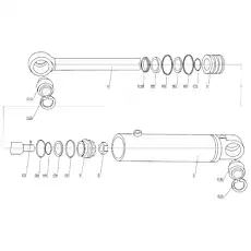 Y-ring 45×55×10 - Блок «Цилиндр рулевого управления»  (номер на схеме: (9))