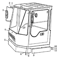 apron - Блок «Система кабины водителя»  (номер на схеме: 9)