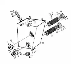 flange assembly - Блок «Топливный бак двигателя в сборе»  (номер на схеме: 2)