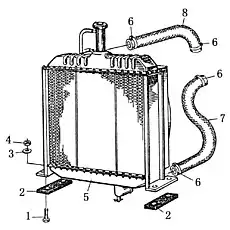 damping spacer - Блок «Радиатор двигателя в сборе»  (номер на схеме: 2)