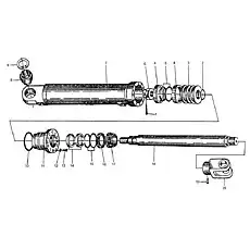 bolt M8X16 - Блок «Подъемный цилиндр в сборе»  (номер на схеме: 19)