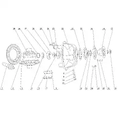 Spur Pinion Set (front axle) 8×37LH - Блок «CARRIER ASSEMBLY»  (номер на схеме: 1)