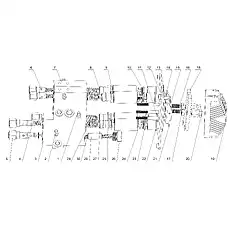 Bucket valve body - Блок «DOUBLE HANDLE PILOT VALVE DJS»  (номер на схеме: 7)