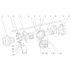 Carrier assembly - Блок «FRONT AXLE ASSEMBLY C216BRA»  (номер на схеме: 14)
