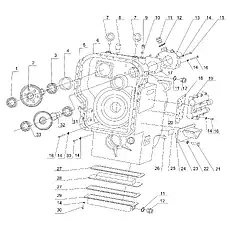 Combined washer - Блок «GEARBOX ASSEMBLY 1 (370801)»  (номер на схеме: 12)
