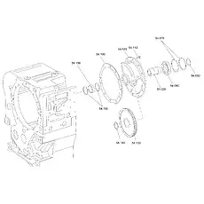 Output Case Wheel Hub - Блок «GEARBOX PTO PART 1 4WG180»  (номер на схеме: 120)