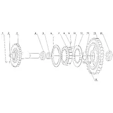 External ring gear - Блок «GEARBOX TWO SHAFT ASSEMBLY (HANGZHOU ADVANCE)»  (номер на схеме: 13)