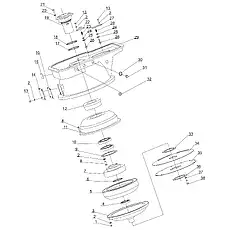 Guide Roller Seat - Блок «HYDRAULIC TORQUE CONVERTER (370801)»  (номер на схеме: 19)