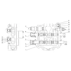 Valve rod, tipping bucket - Блок «Клапан многофункционального блока»  (номер на схеме: 6)