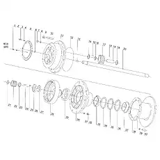 Washer for planetary gear - Блок «PLANETARY ASSEMBLY ZL50M»  (номер на схеме: 14)