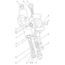 Plug screw II - Блок «PRIORITY UNLOADING VALVE»  (номер на схеме: 15)