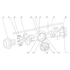 Brake Assembly - Блок «REAR AXLE ASSEMBLY C216BSA»  (номер на схеме: 4)