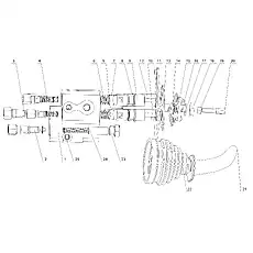 Strut components Ⅰ - Блок «SINGLE HANDLE PILOT VALVE DXS»  (номер на схеме: 5)