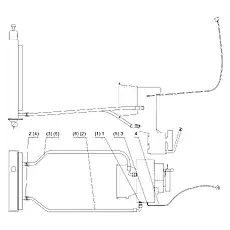 Piezometer tube - Блок «TRANSMISSION HYDRAULIC SYSTEM SL50W-3»  (номер на схеме: 4)