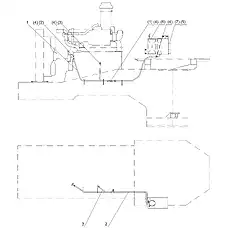 Inlet pipe 1 - Блок «WARM BRAW SYSTEM (FOR SHANGHAI ENGINE SC11CB220G2B1)»  (номер на схеме: 1)