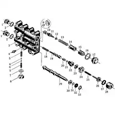 cylindrical plug screw - Блок «Клапан выбора и изменения скорости»  (номер на схеме: 20)